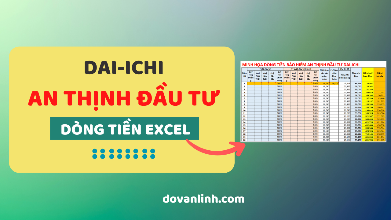 Daiichi_An Thịnh Đầu Tư_Dòng tiền bảo hiểm excel